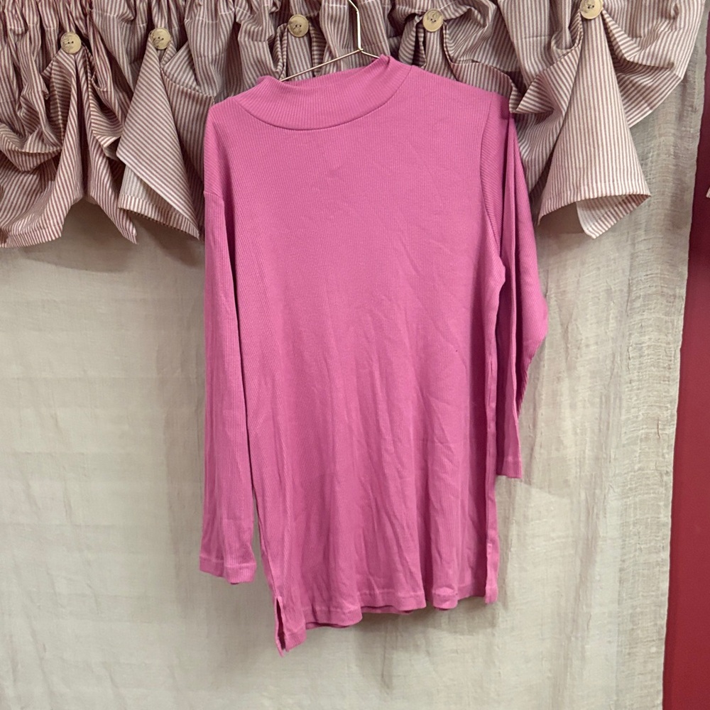 Only Necessities Vibrant Pink Long Sleeve Top